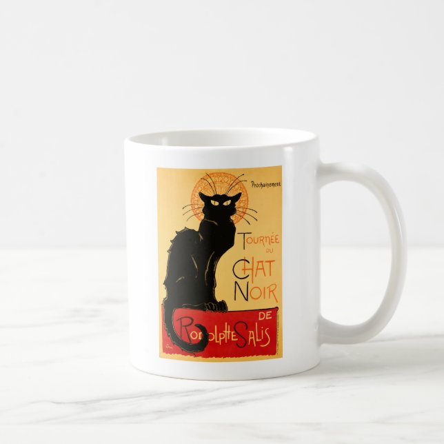 Steinlen Black Cat Classic Fransk Artwork Kaffemugg (Höger)