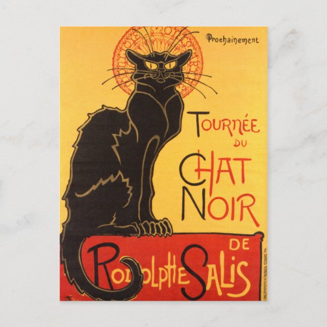 Steinlen: Chat Noir Vykort (Framsida)