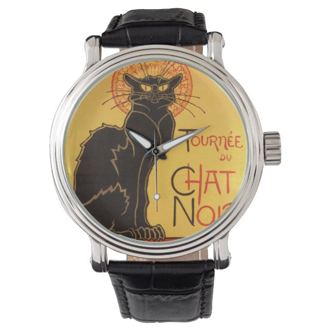 Steinlen: Chatta Noir Armbandsur (Framsida)