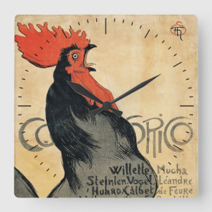 Steinlen Cocurico ur Fyrkantig Klocka
