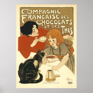 Steinlen - Katter: Compagnie Francaise des Chocola Poster