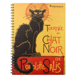 Steinlen: Noir chatta Anteckningsbok Med Spiral