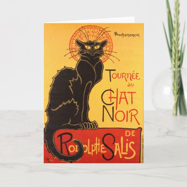 Steinlen: Noir chatta Kort (Framsida)