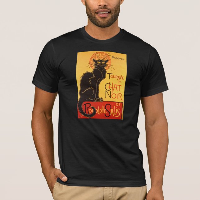 Steinlen: Noir chatta T-shirt (Framsida)