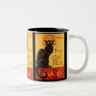 Steinlen: Noir chatta Två-Tonad Mugg