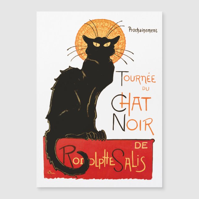 Steinlen Svart Katt Klassisk Fransk Chat Noir Affi (Framsida)