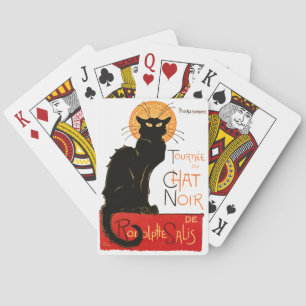 Steinlen Svart Katt Klassisk Fransk Chat Noir Affi Casinokort