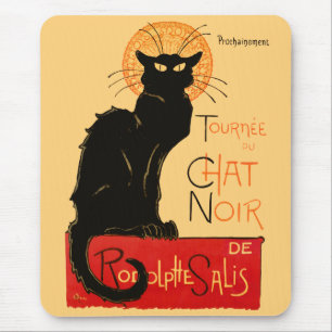 Steinlen Svart Katt Klassisk Fransk Chat Noir Affi Musmatta