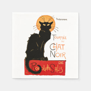 Steinlen Svart Katt Klassisk Fransk Chat Noir Affi Pappersservett