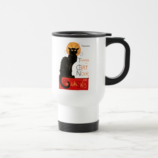 Steinlen Svart Katt Klassisk Fransk Chat Noir Affi Resemugg (Höger)