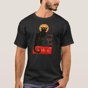 Steinlen Svart Katt Klassisk Fransk Chat Noir Affi T-shirt