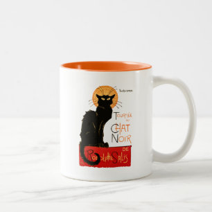 Steinlen Svart Katt Klassisk Fransk Chat Noir Affi Två-Tonad Mugg