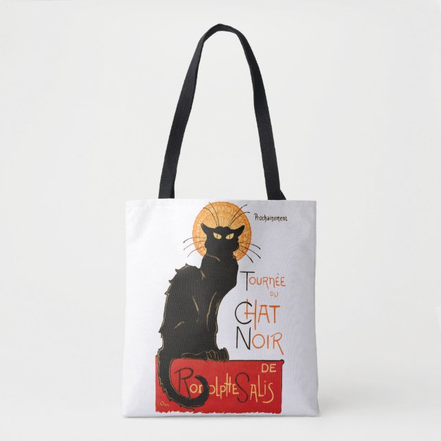 Steinlen Svart Katt Klassisk Fransk Chat Noir Affi Tygkasse (Framsida)