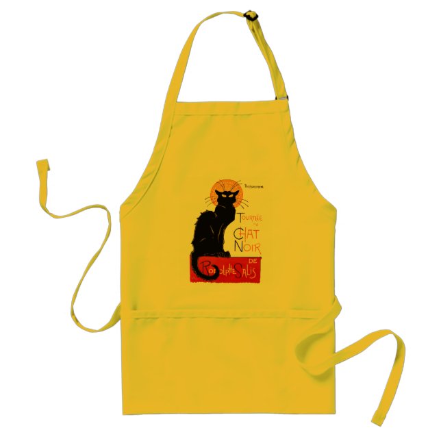 Steinlen Svart Katt Klassisk Konst Förkläde (Framsidan)