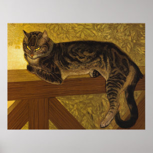 Steinlen tabby katt poster
