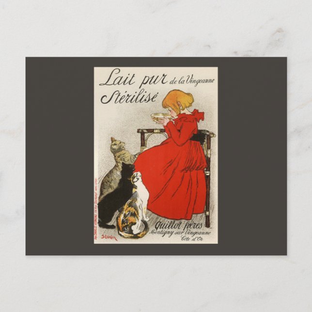 Steinlens Lait pur Stérilisé Vykort (Framsida)