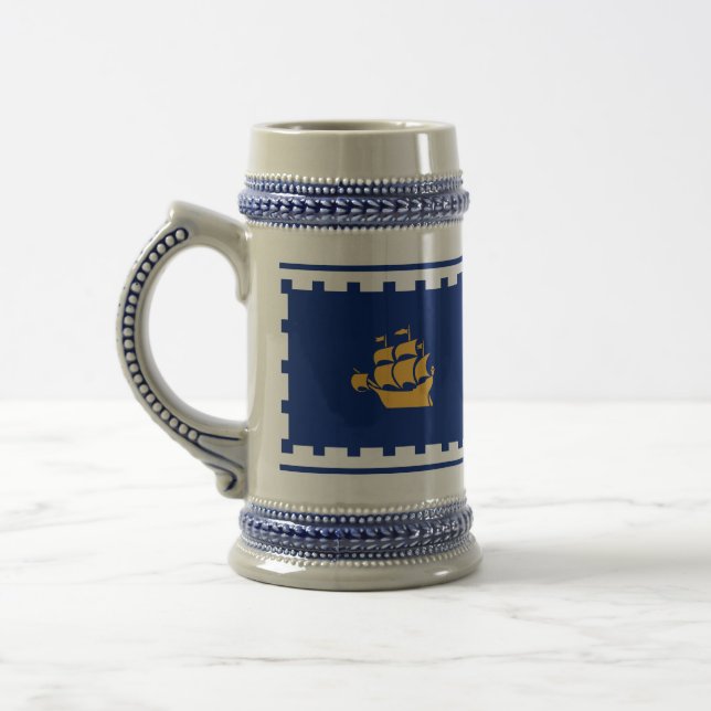 Steinmugg med flaggan från Quebec City, Kanada Sejdel (Vänster)