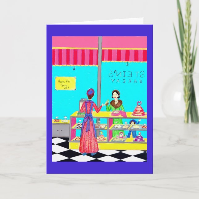 Steins mor och döttrar för kort för bagerihälsning (Framsida)