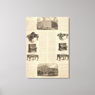 Steinway och Sons, piano Manufacutrers Canvastryck