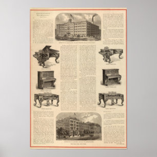 Steinway och Sons, piano Manufacutrers Poster