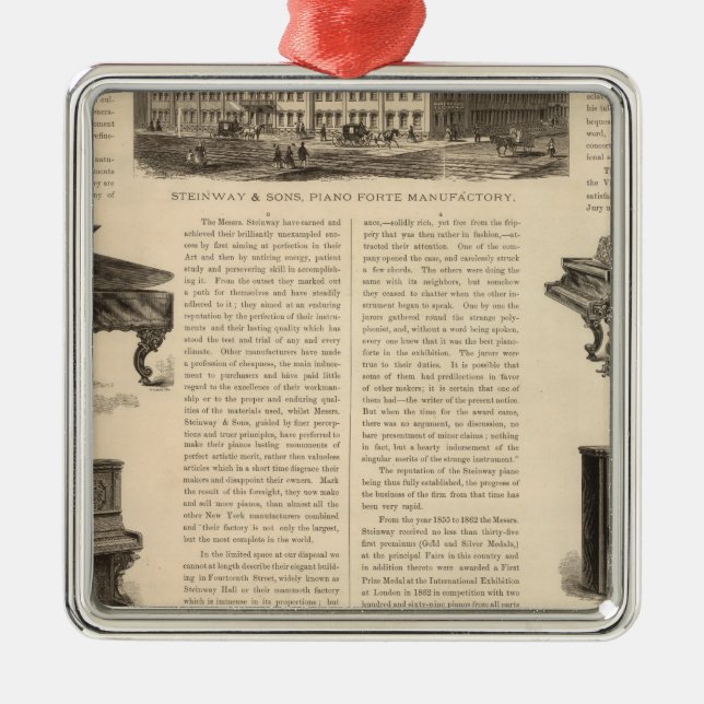 Steinway och Sons, Pianotillverkare Julgransprydnad Metall (Framsidan)