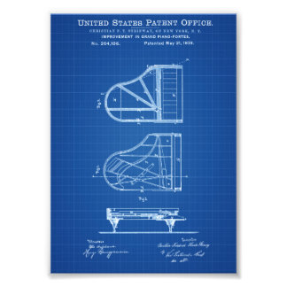 Steinway Piano Patent - Patent Print Fototryck