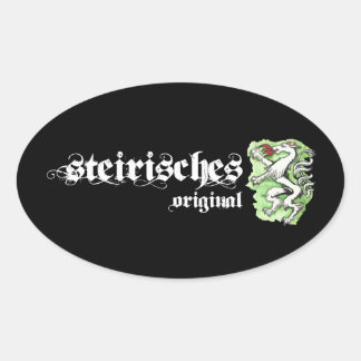 Steirisches Original Aquarell Steiermark Wappen Ovalt Klistermärke
