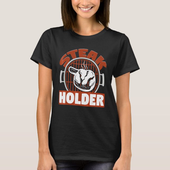 Stek hållare Grilling Master Grillning T Shirt (Framsida)