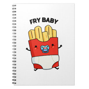 Steka Bebis Roliga Pommes Frites Puns Anteckningsbok