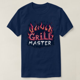Stekande Mästare Flammande Grillfest Typografi T Shirt