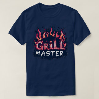 Stekande Mästare Flammande Grillfest Typografi T Shirt