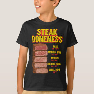 Stekbakningsdiagram tabell guide BBQ kött kock gro T Shirt