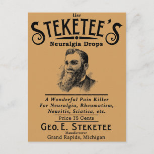 Steketee's Neuralgia drops Grand Rapids, MI Vykort