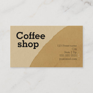Stekhet buisnness för coffee shopbistropub visitkort