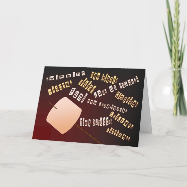 Stekhet Marshmallow - koloniroligt! Kort (Framsida)