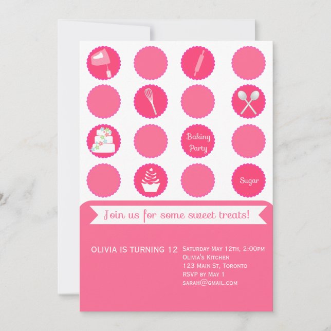 Stekhet partyfödelsedaginbjudan inbjudningar (Framsida)