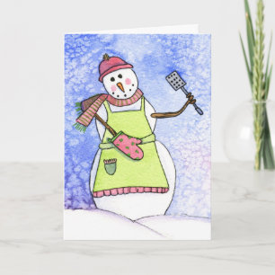 Stekheta kakor för snögubbe helgkort