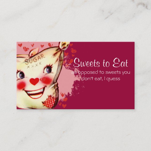 stekhett bageri för beställnings- säck för visitkort (Framsida)