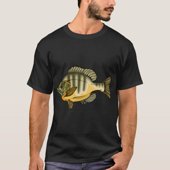 Stekpannfiskillustration T Shirt (Framsida)