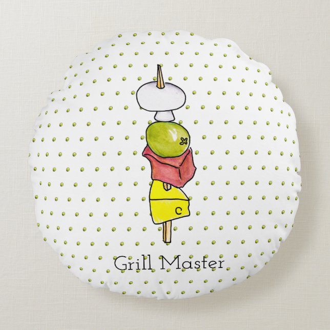 Stekpinnar Rund Kudde (Framsidan)