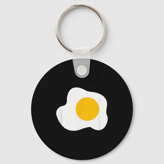 Stekt Ägg Grafik Rolig Frukost Ägg Älskare  Nyckelring (Framsida)