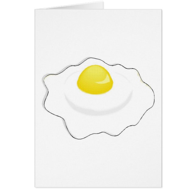 stekt ägg hälsningskort (Framsidan)