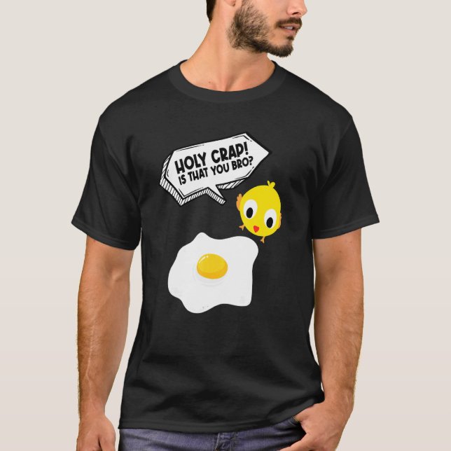 Stekt ägg och kyckling kostym t shirt (Framsida)