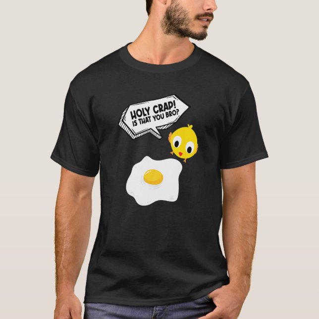 Stekt ägg och kyckling kostym t shirt (Framsida)