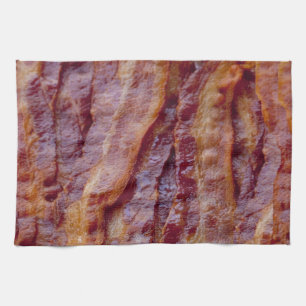 Stekt bacon kökshandduk