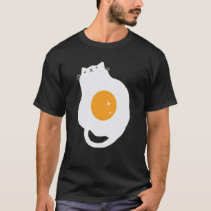 Stekt för Halloween för äggkatt rolig Tshirt dräkt T Shirt