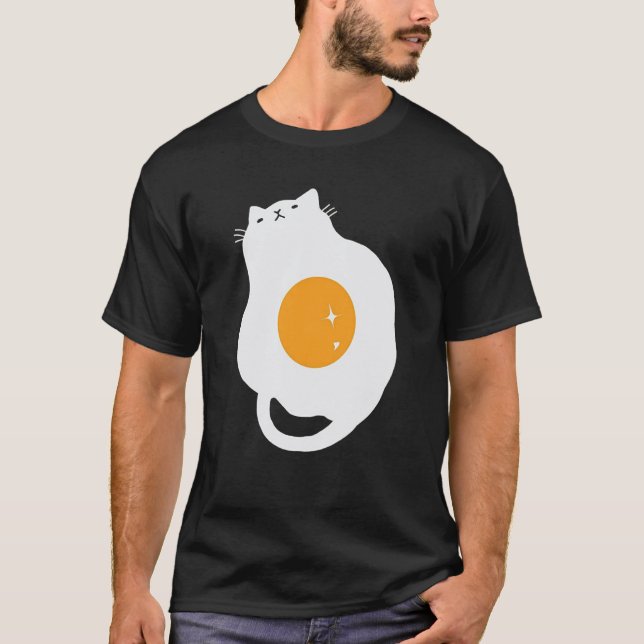 Stekt för Halloween för äggkatt rolig Tshirt dräkt T Shirt (Framsida)