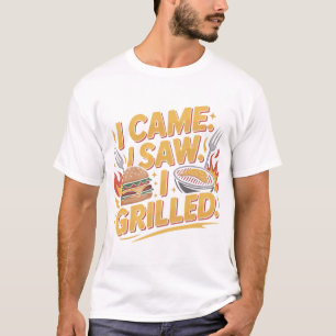 Stekt Hamburgare Älskare Rolig BBQ Typografi T-Shi T Shirt