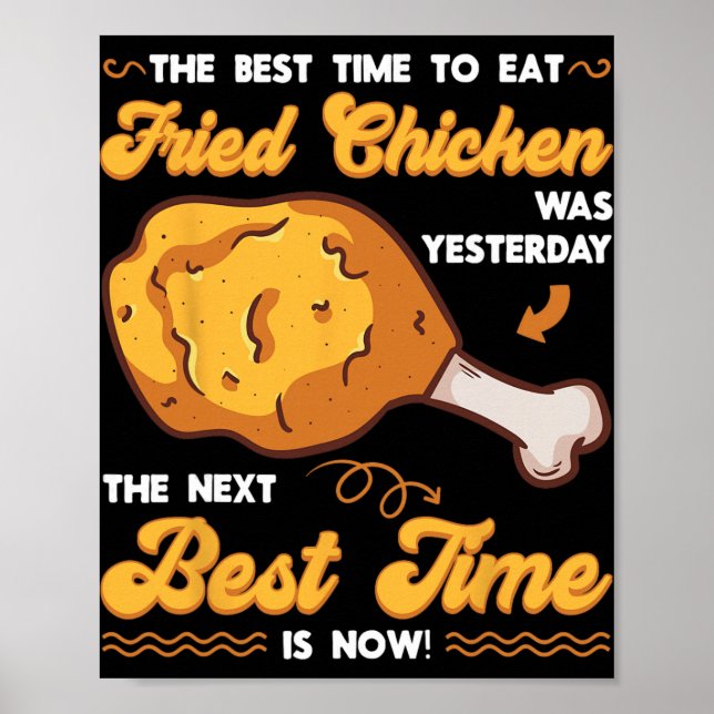 Stekt Kyckling Chickenarian Marinerad Måltid Snack Poster (Framsidan)