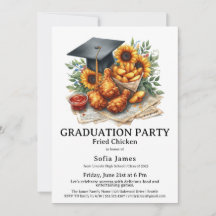 Stekt Kyckling Examen Fest Firande